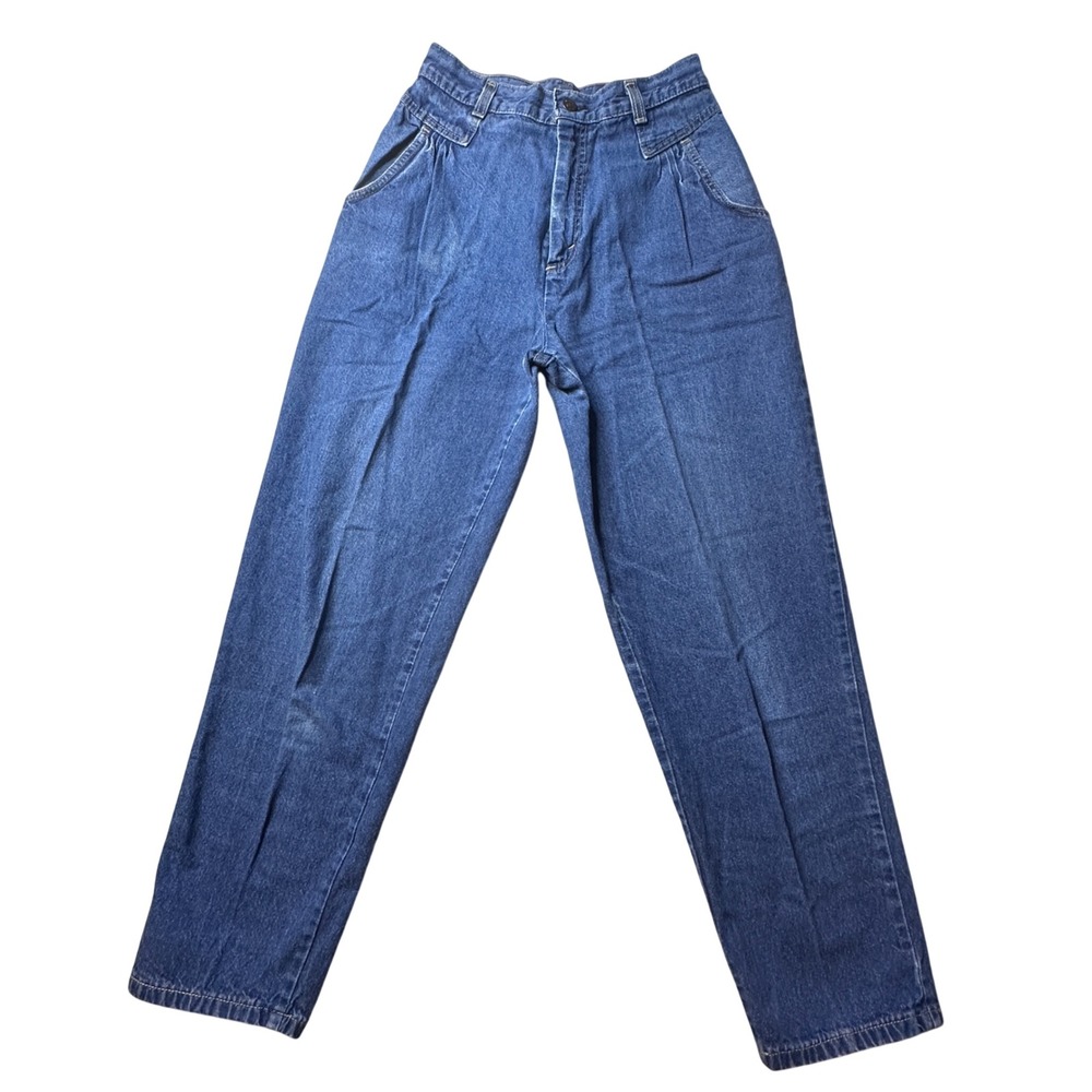 Vintage Levi's Jeans Womens 10 Blue High Waist Pleated Tapered Leg Made USA 70s